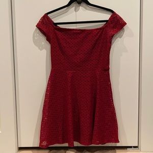 Red off the shoulder Dress